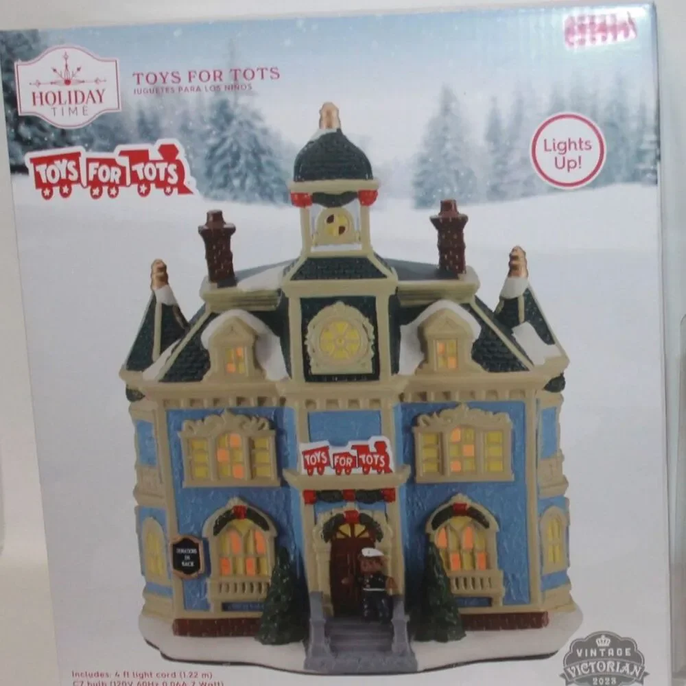 Holiday Time Toys For Tots Christmas Village Building